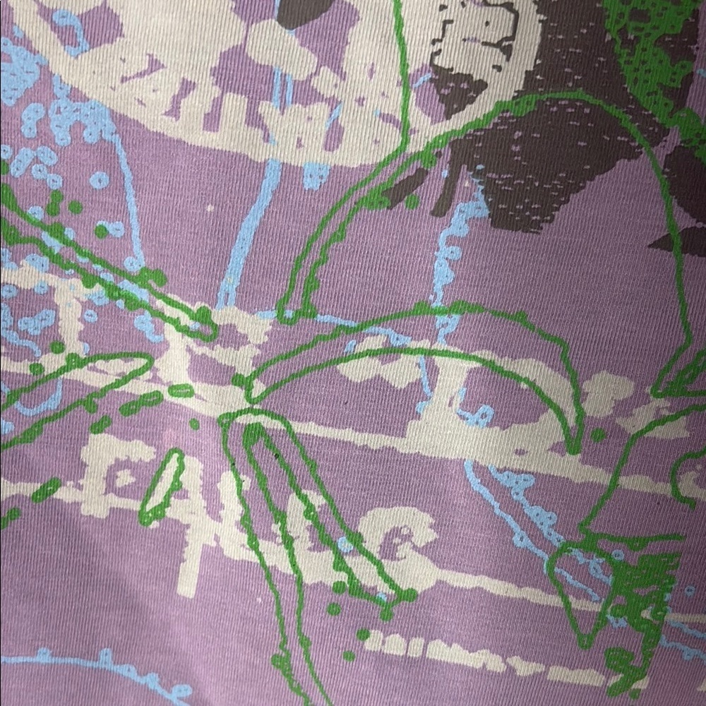 Vibrant Purple and Green Women's Blouse - Picture 6 of 6